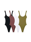 Ribbed Bodysuit Dames O-Hals - Verstelbare Bandjes