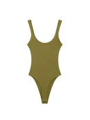 Ribbed Bodysuit Dames O-Hals - Verstelbare Bandjes
