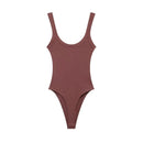 Ribbed Bodysuit Dames O-Hals - Verstelbare Bandjes