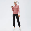 Sporttop Dames met Lange Mouwen en Ritskraag van Plus Fluweel voor Sport en Outdoor Activiteiten 4