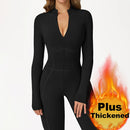 Warme Fleece Jumpsuit voor Vrouwen met Rits en Lange Mouwen – Ideaal voor Yoga en Fitness Activiteiten 0