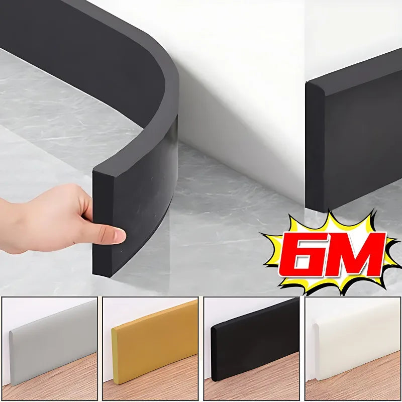 Waterdichte Skirting Line Kinderen Wit 2M - NBR Zelfklevend