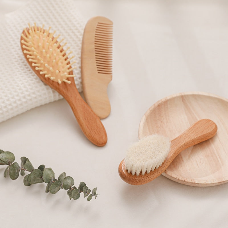 Houten Baby Kam Massager