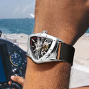 Driehoekig Skeleton Militair Horloge voor Heren