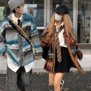 Gekleurde Gestreepte Gebreide Vest