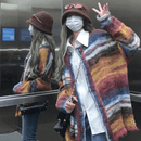 Gekleurde Gestreepte Gebreide Vest