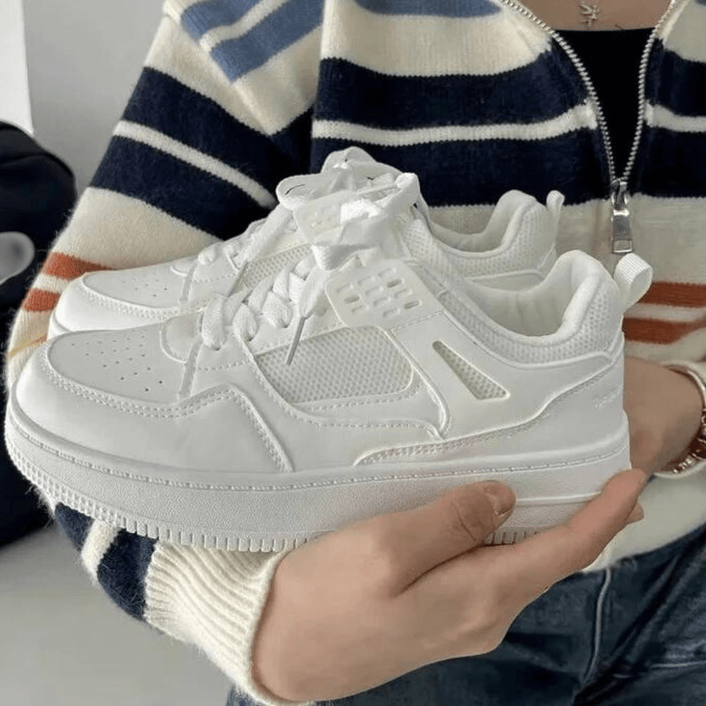Witte plateau schoenen sale