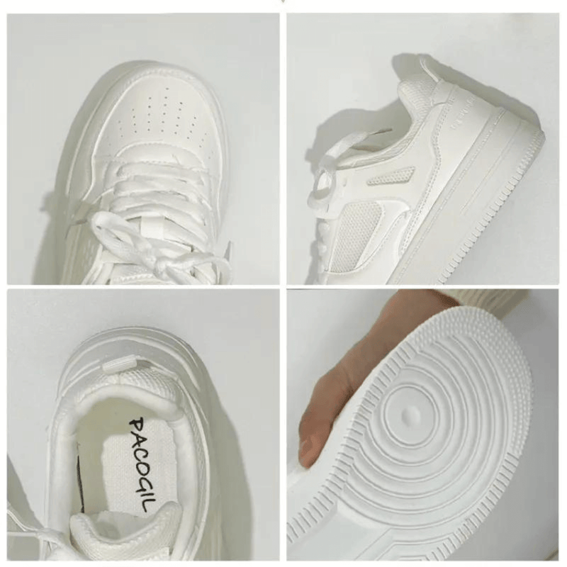 Dames Stijlvolle Witte Plateau Sneakers