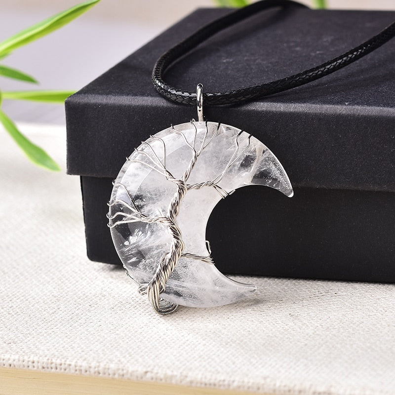 Tree Of Life Kristallen Maan Ketting