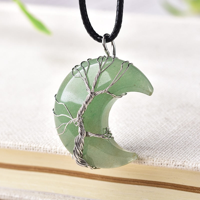 Tree Of Life Kristallen Maan Ketting