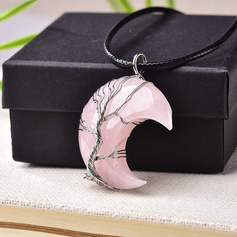 Tree Of Life Kristallen Maan Ketting