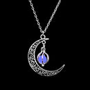 Moon Necklace - Glow in the dark damesketting