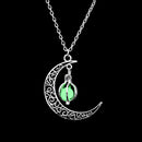 Moon Necklace - Glow in the dark damesketting