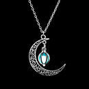 Moon Necklace - Glow in the dark damesketting