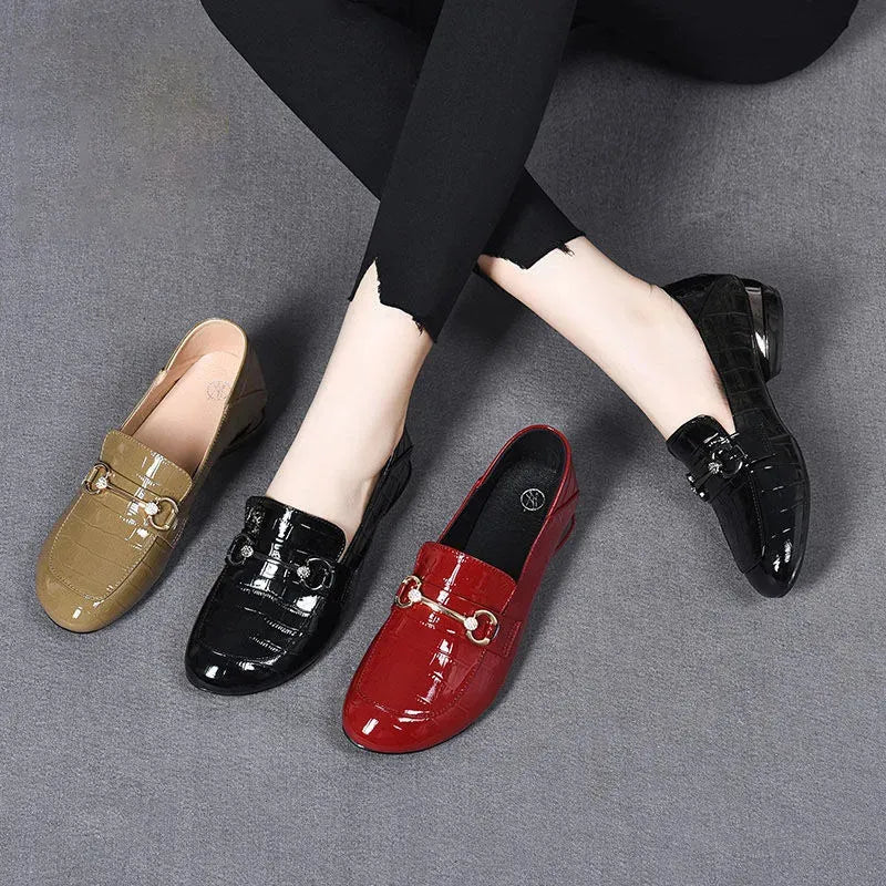 Dames Antislip Leren Loafers