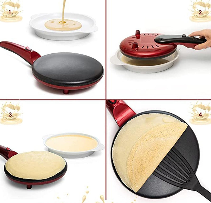 CrêpeExpress - Antikleef Elektrische Crêpe en Pannenkoeken Pan