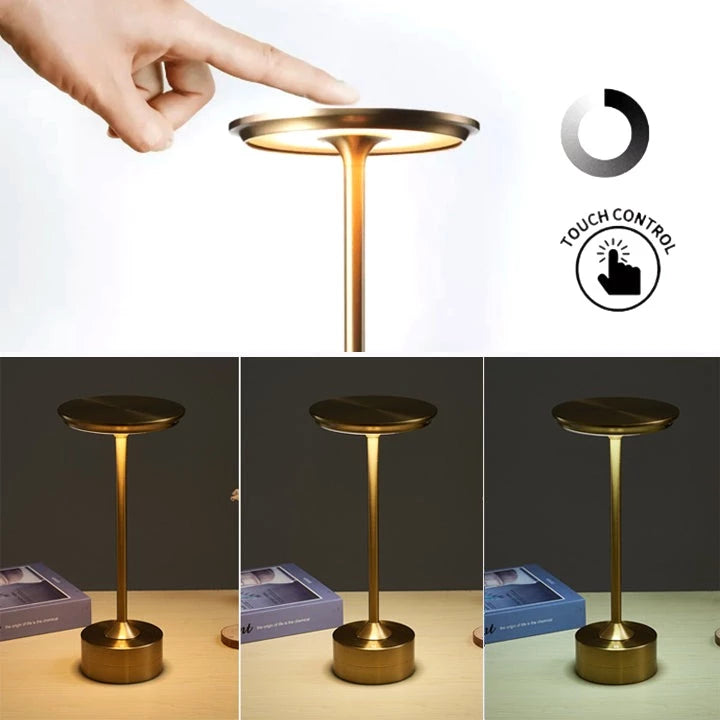 LuxeLumina - Metallic Elegance Lamp