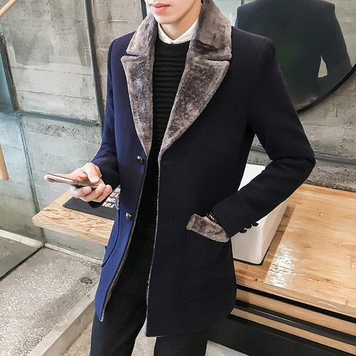 Mannen Warme Trench Coat