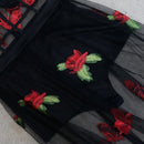 Bloemenborduursel Maxi-jurk