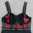 Bloemenborduursel Maxi-jurk