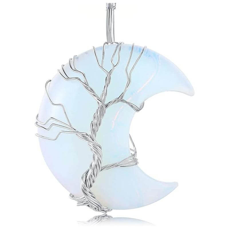 Tree Of Life Kristallen Maan Ketting